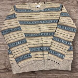 GANT Rugger The Lambswool crewneck sweater XL retro Fair Isle